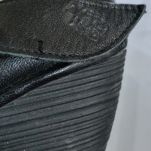 Fly London Wedge Strap Black Leather Shoes size 36 - Picture 5 of 8